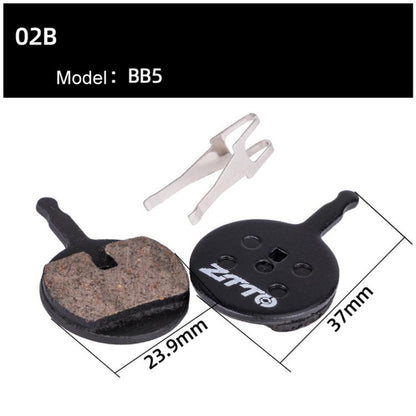 2pairs ZTTO Bicycle Disc Braking Pads Mountain Bike Semi-Metallic Resin Brake Pads, Model: MS-02B