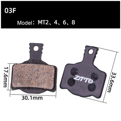 2 paires de plaquettes de frein à disque ZTTO pour VTT, semi-métalliques en résine, modèle : MS-03F