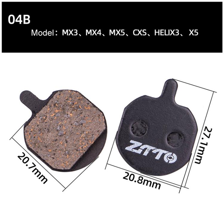 2 paires de plaquettes de frein à disque ZTTO pour VTT, semi-métalliques en résine, modèle : MS-04B