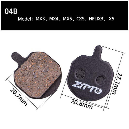 2 paires de plaquettes de frein à disque ZTTO pour VTT, semi-métalliques en résine, modèle : MS-04B
