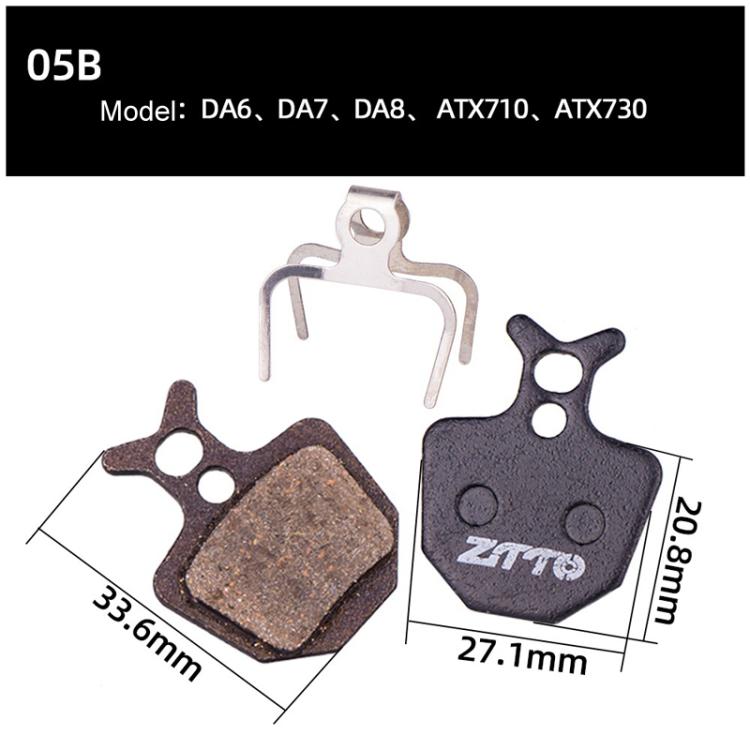 2 paires de plaquettes de frein à disque ZTTO pour VTT, semi-métalliques, en résine, modèle : MS-05B