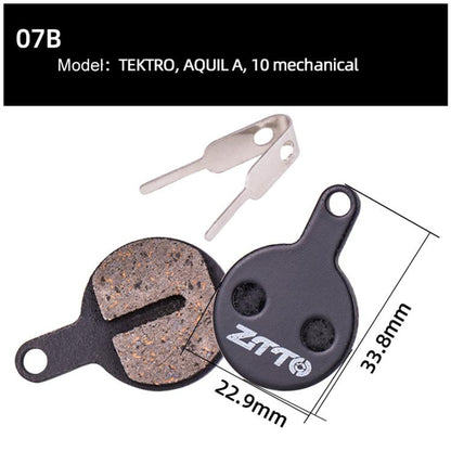 2 paires de plaquettes de frein à disque ZTTO pour vélo de montagne, semi-métalliques en résine, Modèle : MS-07B