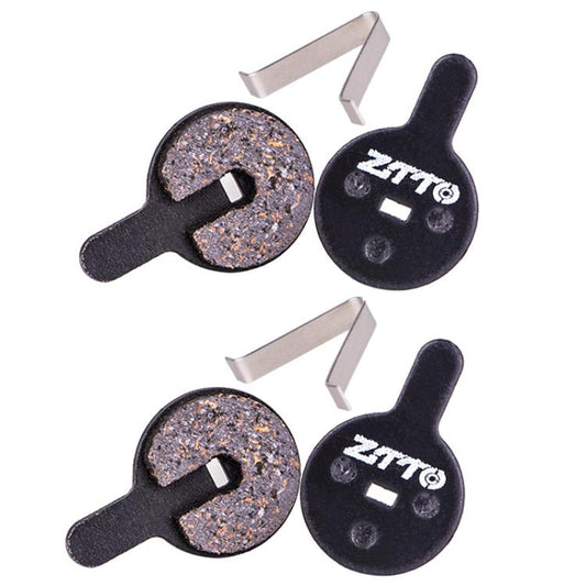 2 paires de plaquettes de frein à disque de vélo ZTTO, plaquettes de frein semi-métalliques en résine pour VTT, modèle : MS-07C avec trou
