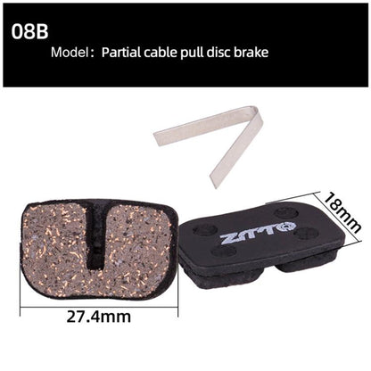 2 paires de plaquettes de frein à disque ZTTO pour vélo, VTT, résine semi-métallique, Modèle: MS-08B