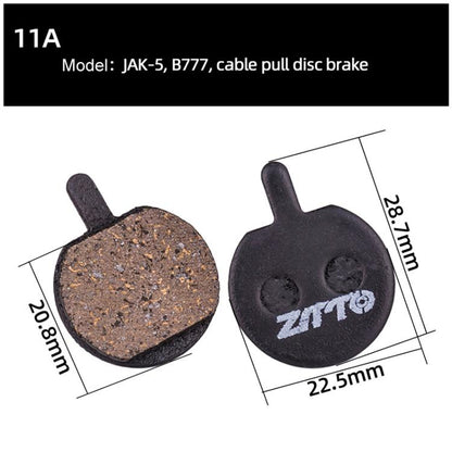 2 paires de plaquettes de frein à disque pour vélo ZTTO Plaquettes de frein semi-métalliques en résine pour VTT, Modèle : MS-11A