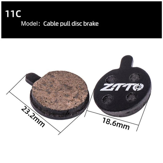 2 paires de plaquettes de frein à disque ZTTO pour vélo, VTT, en résine semi-métallique, modèle : MS-11C