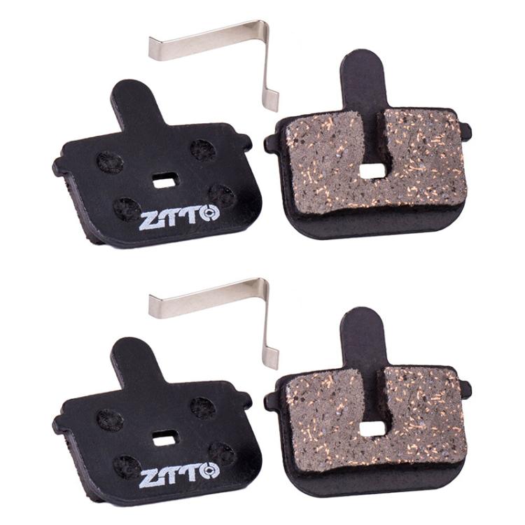 2 paires de plaquettes de frein à disque de vélo ZTTO, plaquettes de frein semi-métalliques en résine pour VTT, Modèle : MS-11E