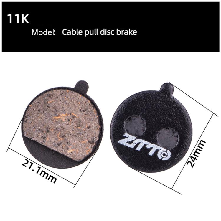 2 paires de plaquettes de frein à disque pour vélo ZTTO Plaquettes de frein en résine semi-métallique pour VTT, Modèle : MS-11K