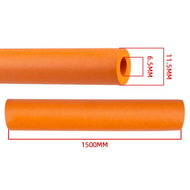 2pcs ZTTO 1.5m Bicycle Brake Shifter Cable Anti-Rattle Soundproof Foam Tube(Orange)
