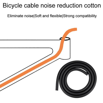 2pcs ZTTO 1.5m Bicycle Brake Shifter Cable Anti-Rattle Soundproof Foam Tube(Orange)