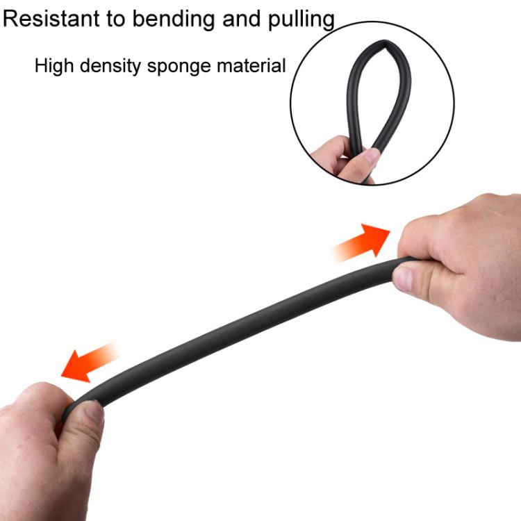2pcs ZTTO 1.5m Bicycle Brake Shifter Cable Anti-Rattle Soundproof Foam Tube(Black)