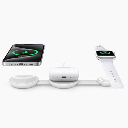 ANKER B25M8 3 In 1 15W Magnetic Wireless Charger For  iPhone, iWatch, AirPods(Black)