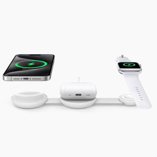 ANKER B25M8 3 In 1 15W Magnetic Wireless Charger For  iPhone, iWatch, AirPods(Black)