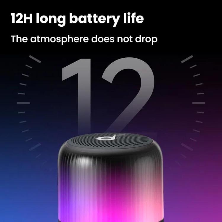 ANKER A3136 Soundcore Glow Mini Neon Subwoofer Wireless Bluetooth Small Speaker(Black)
