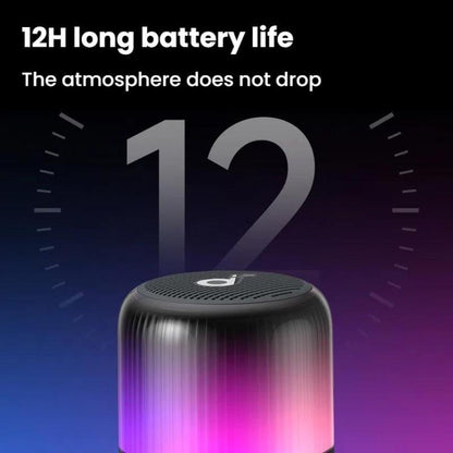 ANKER A3136 Soundcore Glow Mini Neon Subwoofer Wireless Bluetooth Small Speaker(Black)