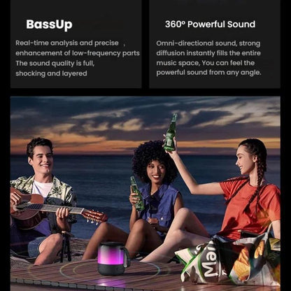 ANKER A3136 Soundcore Glow Mini Neon Subwoofer Wireless Bluetooth Small Speaker(Black)