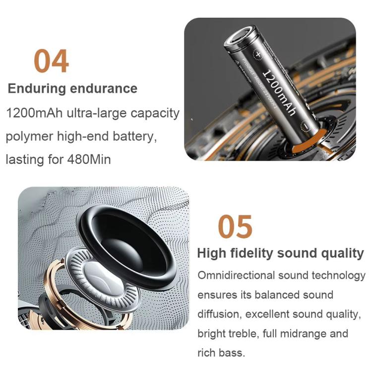 AVWOO A17 Mini Colorful Light Retro Gramophone Bluetooth Speaker(Black)