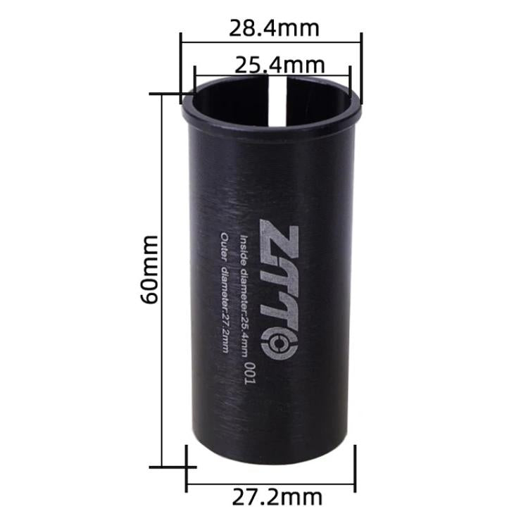 25.4-27.2mm 001 2pcs ZTTO Bicycle Seat Post Conversion Sleeve Reducer Cover(Black)