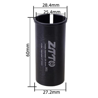 25.4-27.2mm 001 2pcs ZTTO Bicycle Seat Post Conversion Sleeve Reducer Cover(Black)
