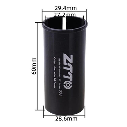 27.2-28.6mm 003 2pcs ZTTO Bicycle Seat Post Conversion Sleeve Reducer Cover(Black)