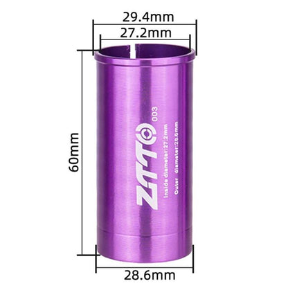 27.2-28.6mm 003 2pcs ZTTO Bicycle Seat Post Conversion Sleeve Reducer Cover(Purple)