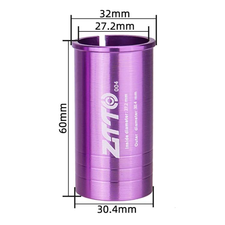 27.2-30.4mm 004 2pcs ZTTO Bicycle Seat Post Conversion Sleeve Reducer Cover(Purple)