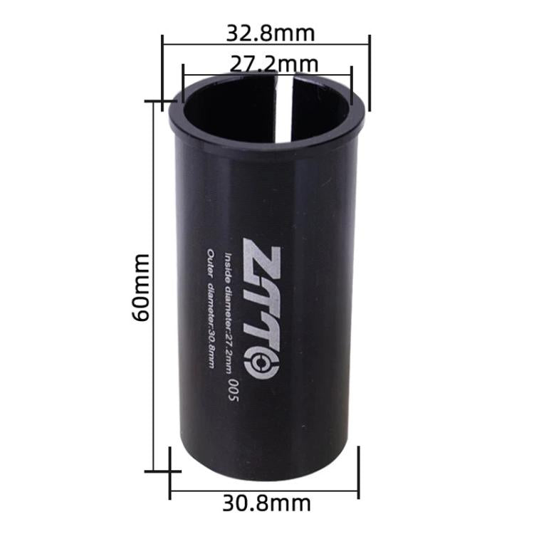 27.2-30.8mm 005 2pcs ZTTO Bicycle Seat Post Conversion Sleeve Reducer Cover(Black)