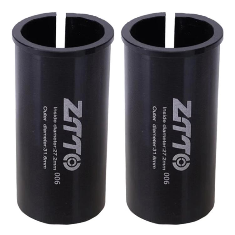 27.2-31.6mm 006 2pcs ZTTO Bicycle Seat Post Conversion Sleeve Reducer Cover(Black)