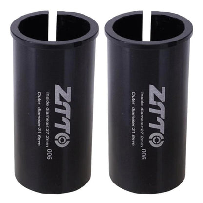 27.2-31.6mm 006 2pcs ZTTO Bicycle Seat Post Conversion Sleeve Reducer Cover(Black)