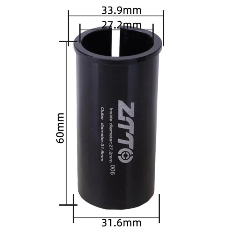 27.2-31.6mm 006 2pcs ZTTO Bicycle Seat Post Conversion Sleeve Reducer Cover(Black)