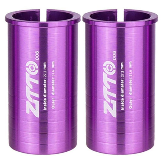 27.2-31.6mm 006 2 pièces ZTTO Réducteur de Manchon de Conversion de Tige de Selle de Vélo (Violet)