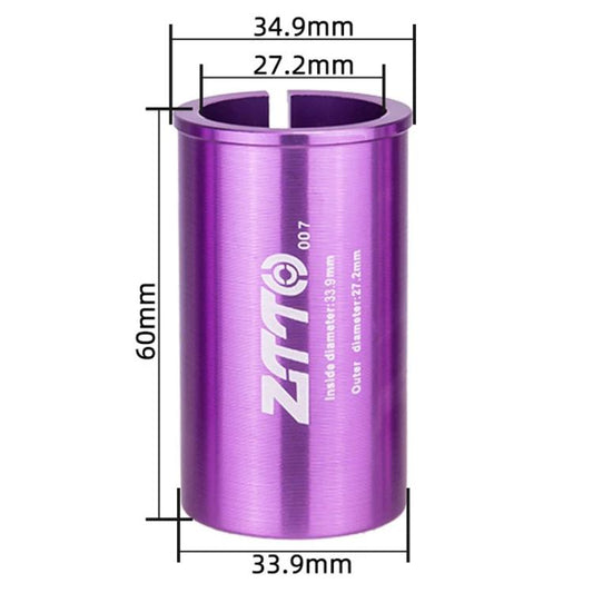 27,2-33,9 mm 007 2 pcs ZTTO Manchon de conversion de tige de selle de vélo Réducteur de couvercle (violet)