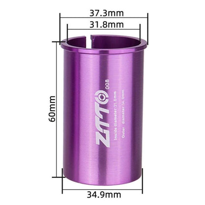 31.8-34.9mm 008 2pcs ZTTO Bicycle Seat Post Conversion Sleeve Reducer Cover(Purple)