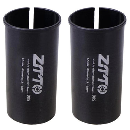 30.9-31.6mm 009 2pcs ZTTO Bicycle Seat Post Conversion Sleeve Reducer Cover(Black)