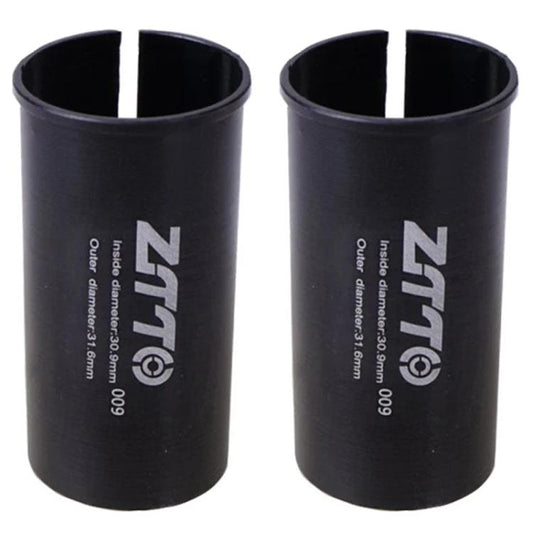 30.9-31.6mm 009 2 pièces ZTTO Réducteur de Manchon de Conversion de Tige de Selle de Vélo (Noir)