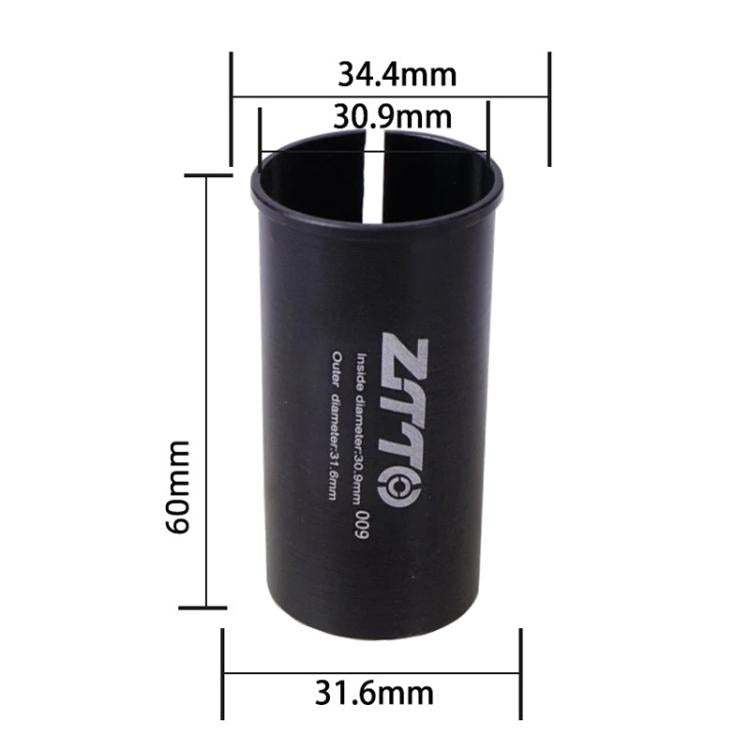 30.9-31.6mm 009 2pcs ZTTO Bicycle Seat Post Conversion Sleeve Reducer Cover(Black)