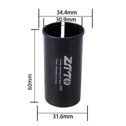 30.9-31.6mm 009 2pcs ZTTO Bicycle Seat Post Conversion Sleeve Reducer Cover(Black)
