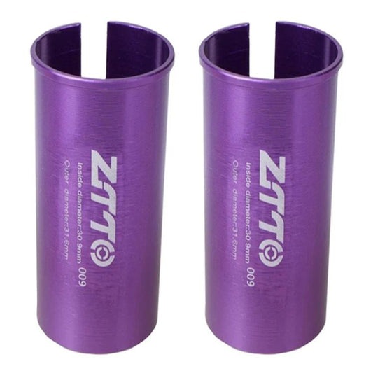 30,9-31,6 mm 009 2pcs ZTTO Manchon de conversion de tige de selle de vélo Réducteur de couvercle (Violet)