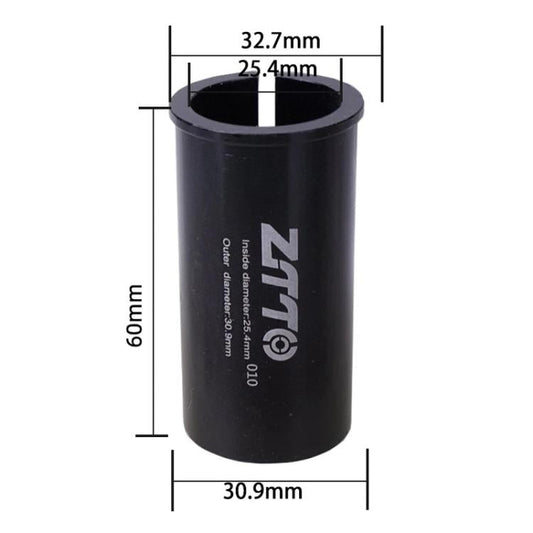 25,4-30,9 mm 010 2 pièces Housse réductrice de tige de selle de vélo ZTTO (noir)