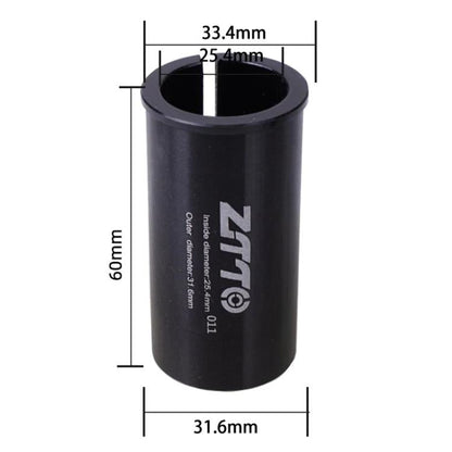 25.4-31.6mm 011 2pcs ZTTO Bicycle Seat Post Conversion Sleeve Reducer Cover(Black)
