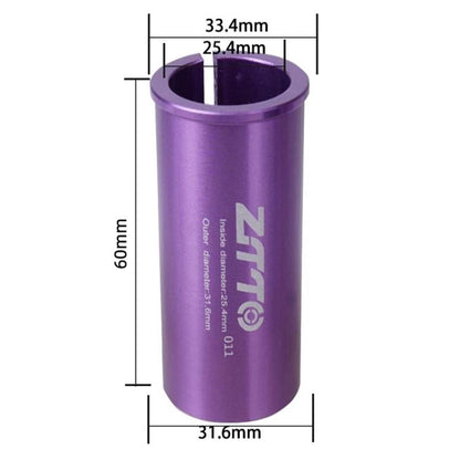 25.4-31.6mm 011 2pcs ZTTO Bicycle Seat Post Conversion Sleeve Reducer Cover(Purple)