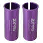 27.2-30mm 012 2pcs ZTTO Bicycle Seat Post Conversion Sleeve Reducer Cover(Purple)