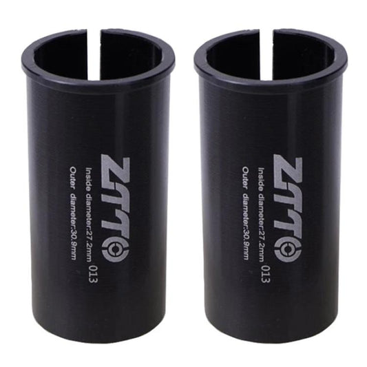 Tige de selle de vélo ZTTO, manchon de conversion, réducteur de couvercle, 27,2-30,9 mm, 013, 2 pièces (noir)