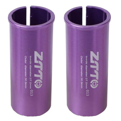27.2-30.9mm 013 2pcs ZTTO Bicycle Seat Post Conversion Sleeve Reducer Cover(Purple)