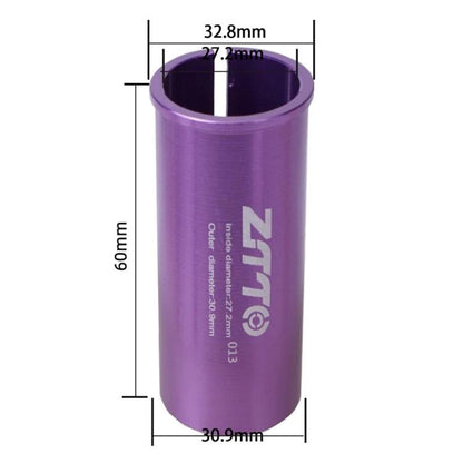 27.2-30.9mm 013 2pcs ZTTO Bicycle Seat Post Conversion Sleeve Reducer Cover(Purple)