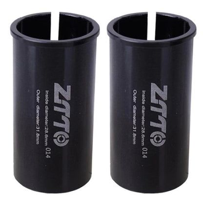 28.6-31.8mm 014 2pcs ZTTO Bicycle Seat Post Conversion Sleeve Reducer Cover(Black)
