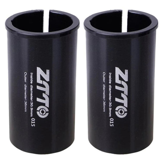 Manchon de conversion de tige de selle de vélo ZTTO 30.9-36mm 015, cache réducteur (noir)