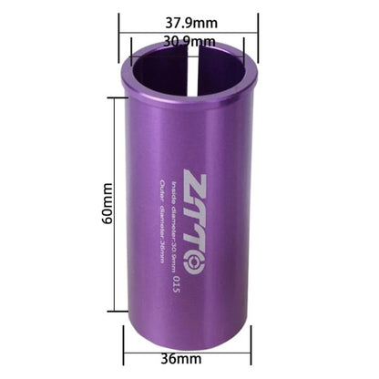 30.9-36mm 015 2pcs ZTTO Bicycle Seat Post Conversion Sleeve Reducer Cover(Purple)