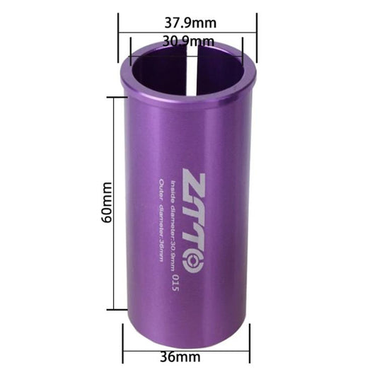30.9-36mm 015 2 pièces ZTTO Réducteur de Manchon de Conversion de Tige de Selle de Vélo (Violet)