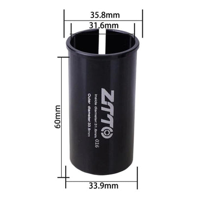 31.6-33.9mm 016 2pcs ZTTO Bicycle Seat Post Conversion Sleeve Reducer Cover(Black)